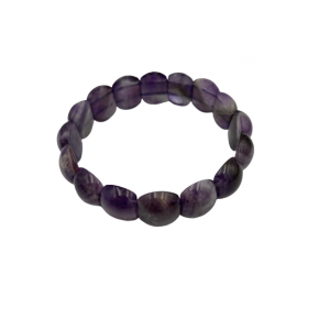 Βραχιόλι αμέθυστος πλακέ