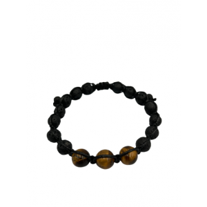 Βραχιόλι λάβα-λάπις λάζουλι