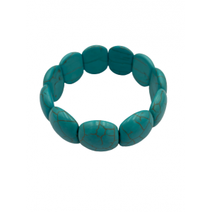 Βραχιόλι τουρκουάζ πλακέ